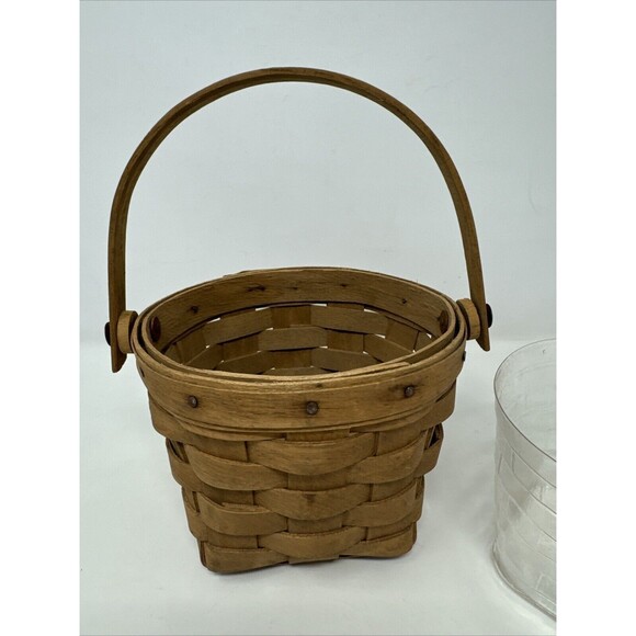 Vintage Longaberger 1985 "Signed" 5" Measuring Basket with Protector 3800BO NICE - Picture 2 of 9